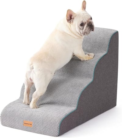 Hondentrap met 4 Treden voor Puppy’s en Kleine Honden - Antislip, Waterdicht en Wasbaar - Geschikt voor Hoge Bedden