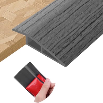 Vloer Overgangsprofiel - Drempel Helling Strip - Veilige Vloer Overgangen - Duurzaam PVC Materiaal - 15mm Hoog 1m Lang