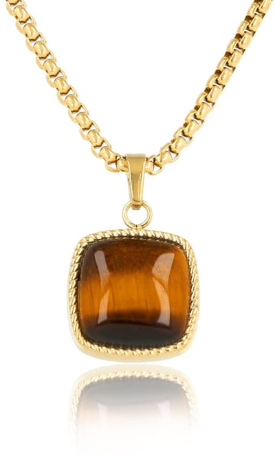 My Bendel - Tiger Eye Ketting - Geeft Zelfvertrouwen - met Luxe Cadeauverpakking | Sieraden Voor Dames