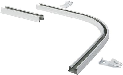 Intensions bocht 90° - wit - inclusief verbinder - voor plus rail