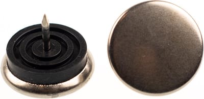 Verlofix Glijnagel Diam. 25mm Staal Rubber Zilvergrijs 4stuks