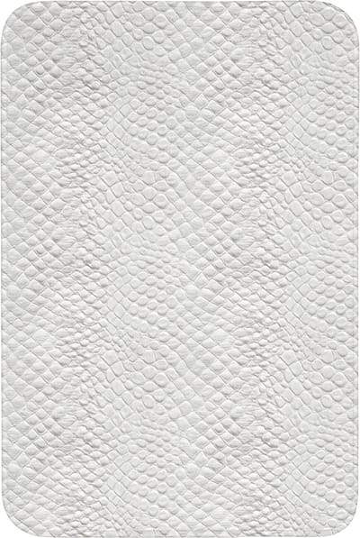 Badmat 60x90 cm - Antislip - Slang - Patroon - Wit - Badmatten voor badkamer - Badkamermat - Douchemat - Badkamer mat