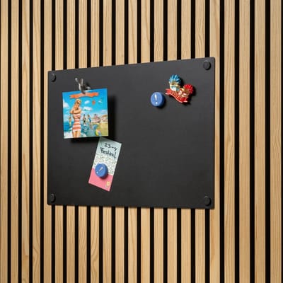 Akudeco – Magneetbord voor akoestische wandpanelen – 52 x 36cm – Metaal - Zwart
