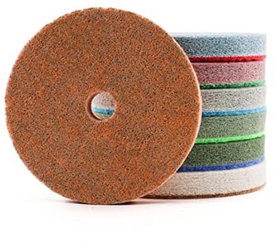 4 Inch Spons Fiber Diamant Polijsten Pads voor Graniet en Marmer - 7 Stuks