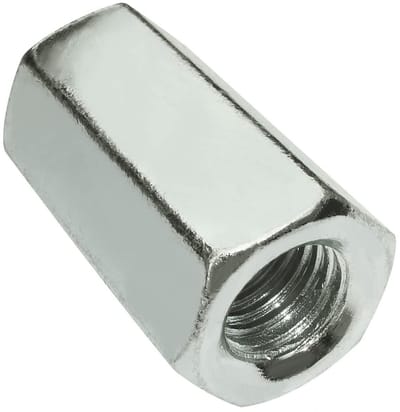 Cocoplus - Zeshoekige wartelmoeren - Langwerpige - Set van 5 - M14x42 mm - DIN 6334 - Hardheid 6 - Verlenging - Metrische schroefdraad - Verzinkt staal - Geschikt voor diverse toepassingen