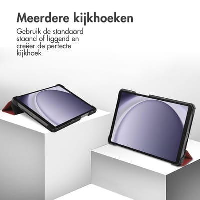 imoshion Tablet Hoes - Geschikt voor Samsung Galaxy Tab A11 / A9 8.7 inch - Trifold Bookcase - Rood