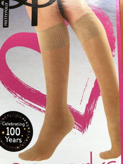 Pretty Polly Kniekousje - Steun gevend - Pantykousjes - Staande beroepen - 2 Paar Voordeelverpakking - 15 Den - One Size - Barely Black