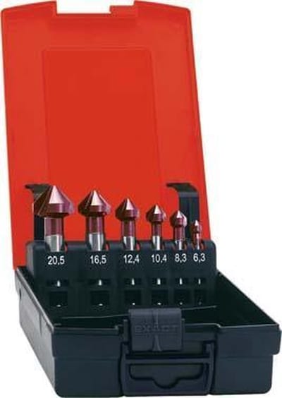 Kopverzinkboren-set D335C TiAIN 6,3-25,0mm, 90 Grad