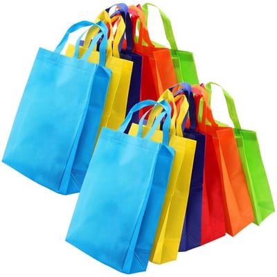 Dailygoody - Grote feestzakken - Kleurrijke geschenkzakken - Handvat - 35 x 25 x 10 cm - Draagtassen bulk - Geschikt voor verjaardag - Feestelijke kle