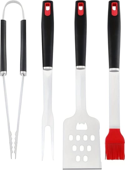 Livano Barbeque Set - Barbecueset - Barbecue - Barbecues - BBQ - Tangenset - Vleeset - Accessoires - Zomer - 4 delig