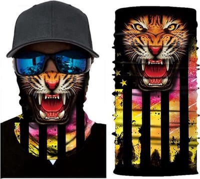 Finnacle - Motor Gezichtsmasker - Nekwarmer - Tijger | Masker - Joker | Motormasker - Skimasker | Motorsjaal - Halloween face shield - spatmasker - gezichtscherm