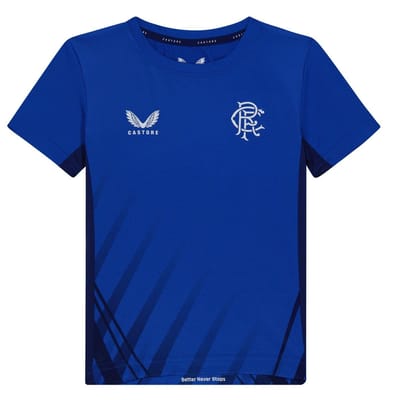 Castore Rangers FC T-shirt voor kinderen (normaal model) (Blauw)
