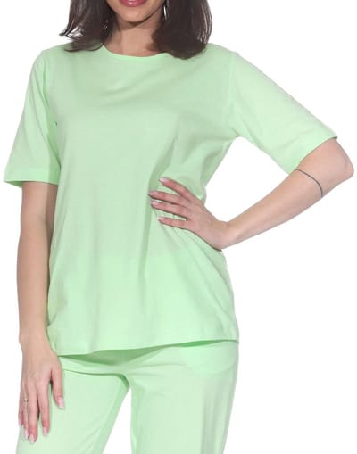 Damespyjamashirt met korte mouwen mix & match