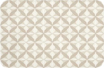 WC mat 60x40 cm - Antislip - Patroon - Klassiek - Beige - Toiletmat - Vloermat - Douchemat - Toilet tapijt - Toiletmatten
