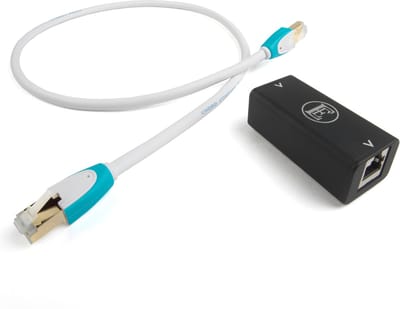 English Electric EE1 | High-performance network noise isolator | Netwerkruisonderdrukking voor streaming media | Inclusief 0,75 cm. netwerkkabel C-Stream Chord Company