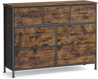 SONGMICS - Ladekast - Met 7 Stoffen Lades - Voor Slaapkamer Hal Woonkamer