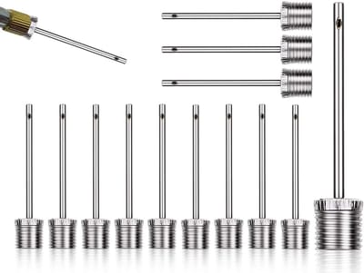 Dailygoods- Balpompnaalden Voordeelverpakking 12 Stuks - Opblazen van Sportballen - Roestvrij Staal - Duurzaam - Veelzijdig Ontwerp - Reserve Naald - Opblaasnaalden