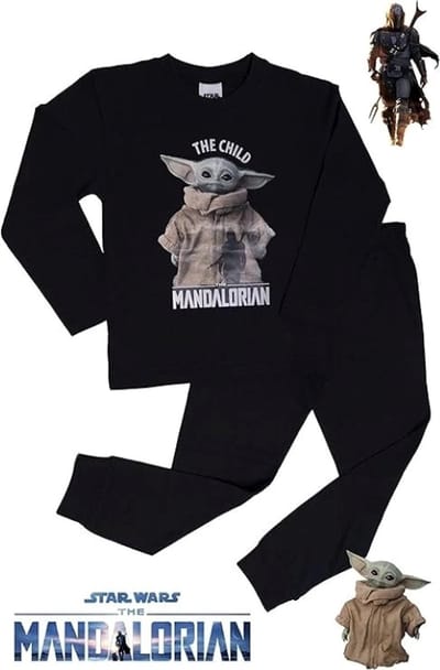 Star Wars The Mandalorian Pyjama - Maat 134/140 - 100% katoen - StarWars Jongenspyjama - Zwart
