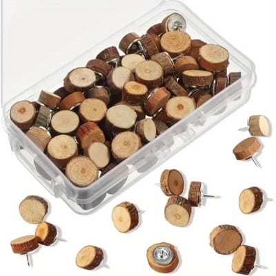 Kurk24 - Pushpins - Boomstammetjes - 40 stuks