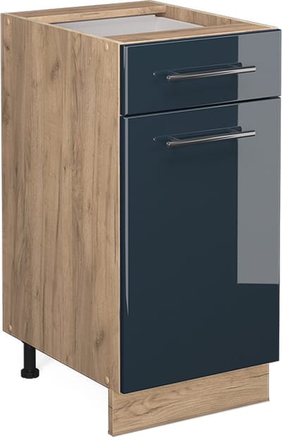 Vicco Fame-Line Keukenkasten – 40 cm zonder werkblad Donkerblauw hoogglans