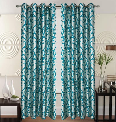 Kant en klaar Gordijn - Met ringen - 140x240 cm - Groen/Zilver Grijs