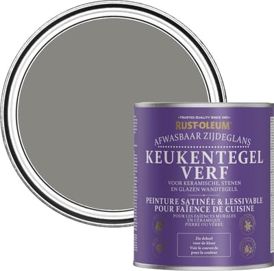 Rust-Oleum Grijs Keukentegelverf Zijdeglans - Art School 750ml