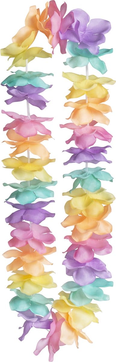 Boland - Hawaïkrans Pasteldroom - Volwassenen - Unisex - - Hawaii - Themafeest - Carnaval