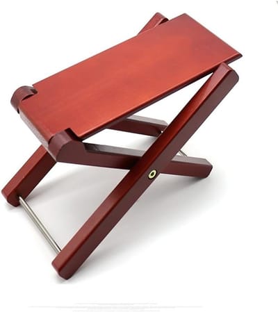 Gitaar Voetenbank - Muziek Pedaal - Instrument Ondersteuning - Massief Houten Constructie - 23.5x10cm - Houtkleur