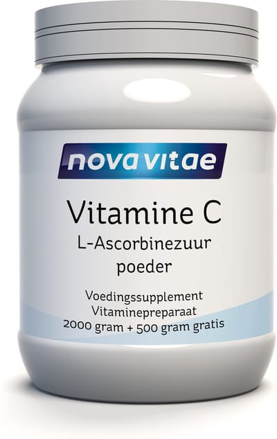 Nova Vitae - Vitamine C - Ascorbinezuur - Poeder - 2000 gram + 500 gram gratis