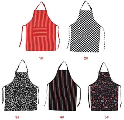 Cosensi - Keukenschort - Waterdicht - Comfortabele jurk voor mannen en vrouwen - Chili patroon - Verstelbaar - Met zakken