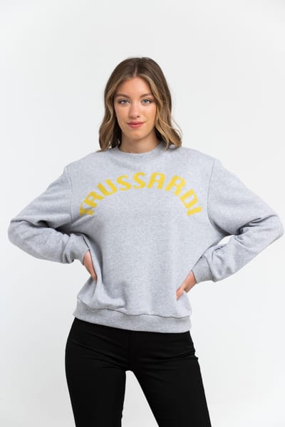 Trussardi dames trui in grijs katoen
