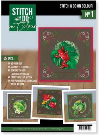 Nr. 001 Stitch and Do On Colour - Amy Design - Friendly Frogs