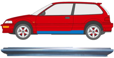 Reparatie dorpel voor Honda Civic 1987-1991 / Links