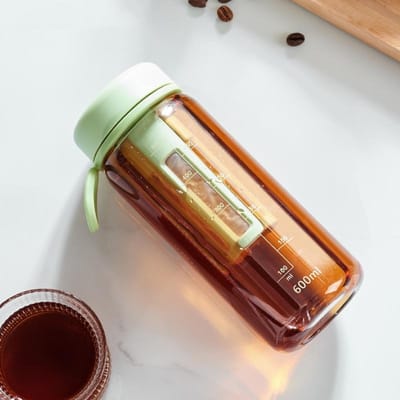 Zomer Waterbeker Cold Brew Draagbare Meeneembeker Koffiekop Citroensap Smoothiebeker Groentesap Filterbeker 450-600ml