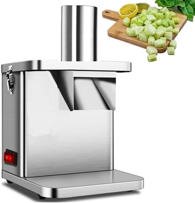 Elektrische Groentesnijder - Snijmachine Fruit - Snel Groenten Snijden - Verschillende Mesmaten - 150 kg/uur - Zilver