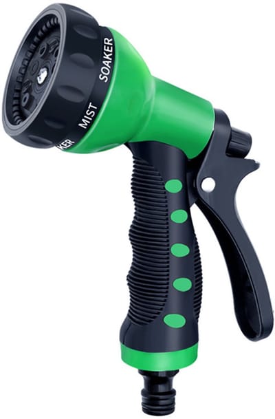 Cuhostki - Classic Sproeibroes - Tuinslang Koppelingen - Sproeikop - Waterpistool voor Tuin - Groen - Kunststof - 9 Sproei Modussen - Ergonomisch - Anti-Lek - Voor Tuin, Bloemen
