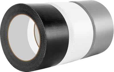 3-delige rol pantsertape, 48 mm x 20 m weefseltape, pantserband, waterdicht plakband, extra sterk plakband, weefselband, met de hand scheurbaar, voor binnen en buiten, repareren, bevestigingsbundels