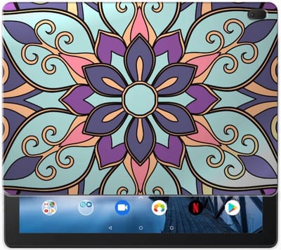 Lenovo Tab E10 Siliconen Hoesje Purple Flower