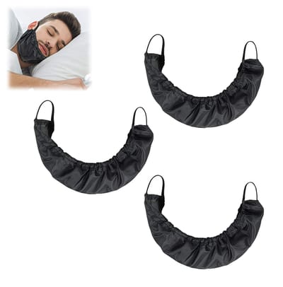 3 stuks - Baardbandana - Baardslabbetje voor heren - Baardbedekking - Schort voor gezichtsbeharing - Baardkapje voor het slapengaan voor heren - Baardbedekking voor heren - Stofdicht - Vuilafstotend - 37*11cm - Zwart - Past de meeste mensen