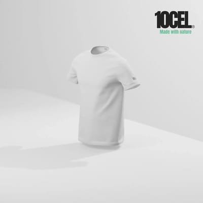 10Cel T-shirt - Tencel Heren ondershirt - ronde hals - Wit / XL