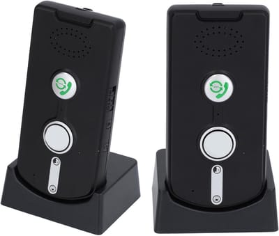 Draadloze 2-Weg Intercom met 1000M Bereik voor Thuisgebruik, Handsfree Communicatie en Deurbel Systeem voor Ouderen