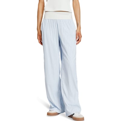 Adidas Poplin Trousers Broeken Dames - Blauw - Maat L (42-44) - Nylon