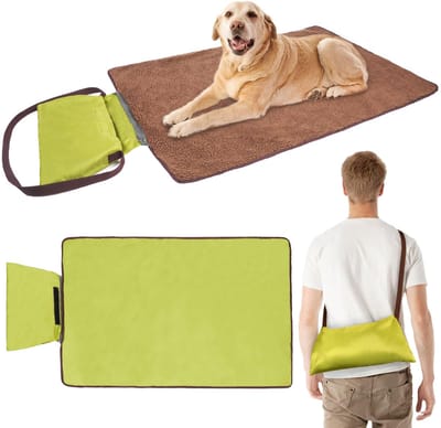 huisdier deken 100 x 70 cm opvouwbare waterdichte omkeerbare vloermat voor honden katten, grote wasbare hondenbed deken voor binnen buiten camping reizen