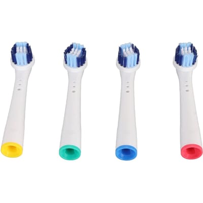 4 Pièces Têtes de Brosse à Dents Électriques Nettoyage Profond Têtes de Brosse de Rechange Brosse à Dents de Remplacement pour Braun white