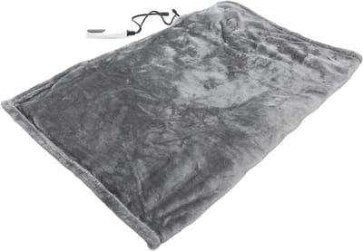 Verwarmde Deken - Auto Deken - Reizen Warm Blijven - Veilige 12V Werking - 100x75 cm - Grijs