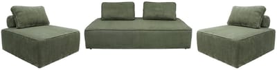 sweeek - Set fauteuils voor modulaire 4-zits bank corduroy - lao