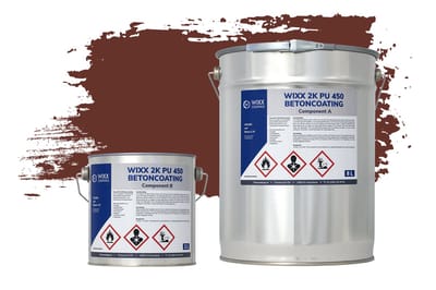 Wixx 2K PU 450 Betoncoating - 5L - RAL 8012 | Roodbruin