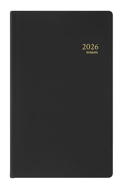 Brepols bureau agenda 2026 - BUILDING [0.414] - SETA - Bureau agenda - 1 dag op 1 pagina - Dagoverzicht - Zwart - 10 x 16.5 cm