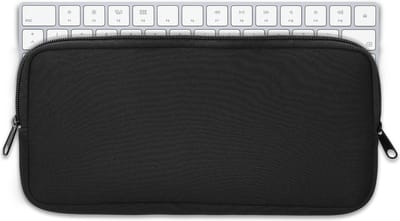 kwmobile toetsenbord hoes geschikt voor Logitech K380 hoesje - Neopreen keyboard beschermhoes - Reis case met rits - Keyboards cover in zwart