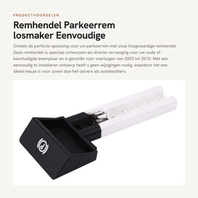Dailygoods- Remhendel Hoogwaardig - Remhendel Fiets - Parkeerrem - Geschikt voor 2003-2010 - Eenvoudig te Installeren - ABS-Kunststof